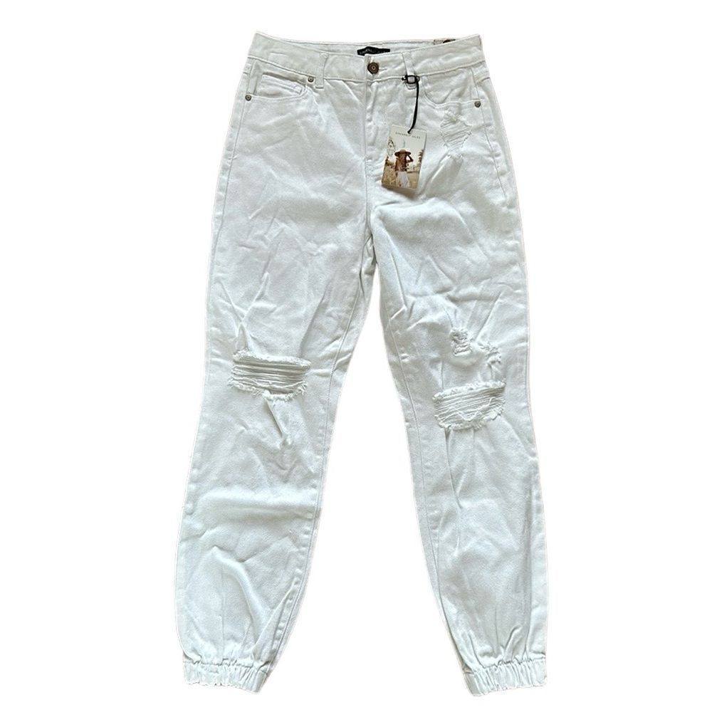 NEW Sincerely Jules White High Rise Jean Joggers
